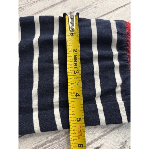 J Crew Union Suit Pajamas Striped Blue White Red Small One Piece Long John’s - Picture 11 of 11